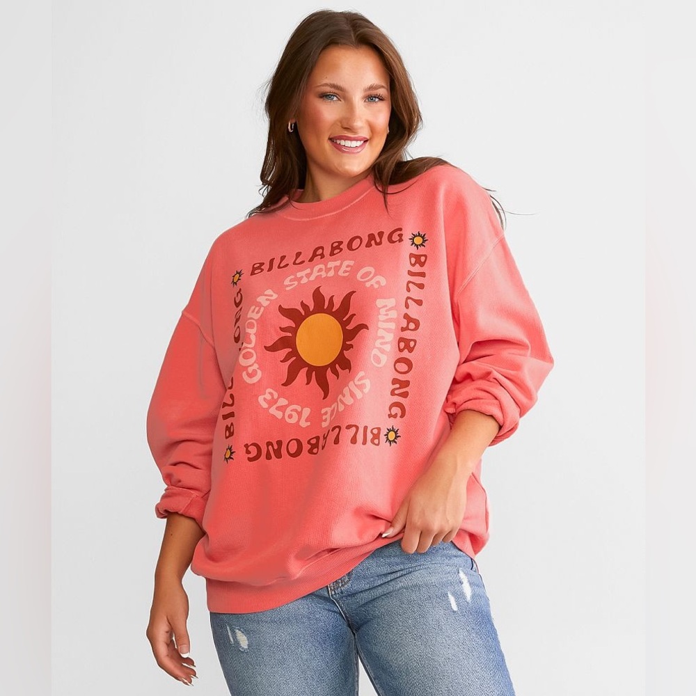Billabong Pink - Ride In Pullover - Hibiscus - Large
